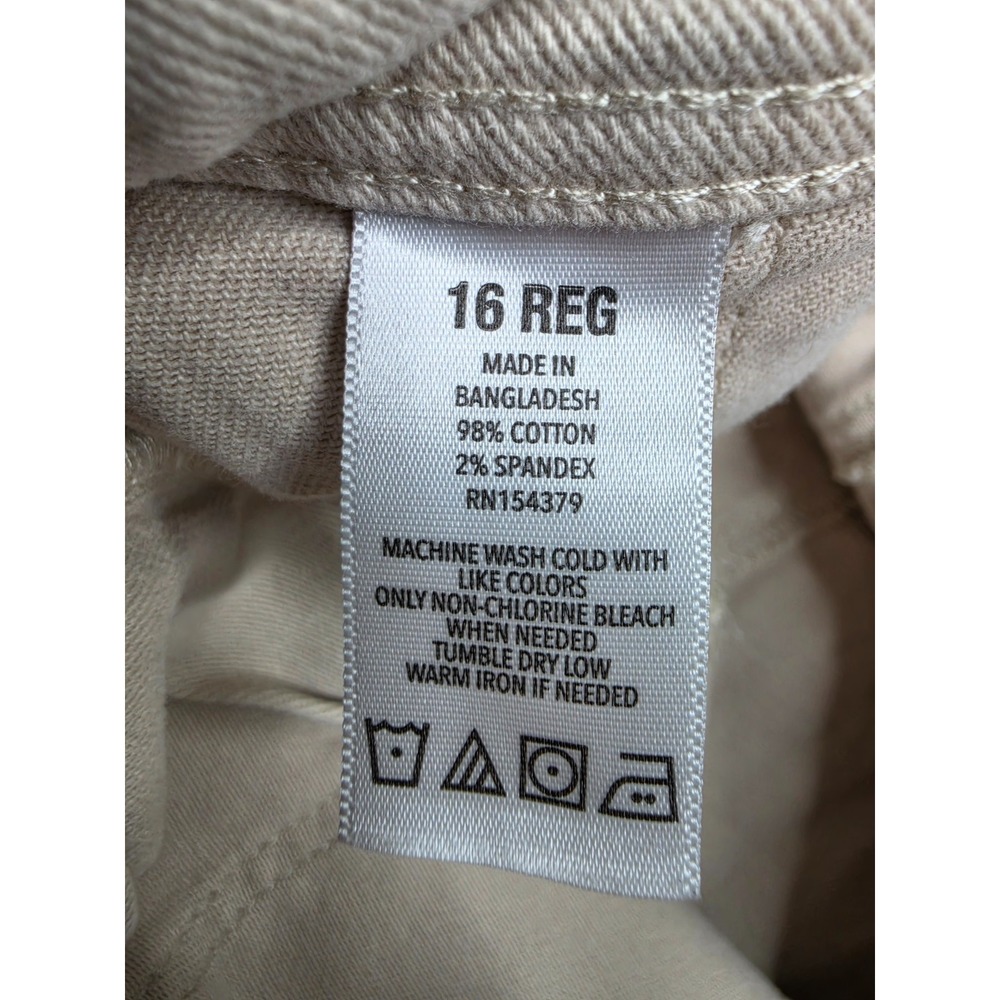 Aeropostale Cargo Pants Womens 16 Beige Cotton Stretch Flared Leg Hiking Camping - Picture 8 of 8
